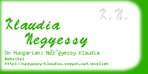 klaudia negyessy business card